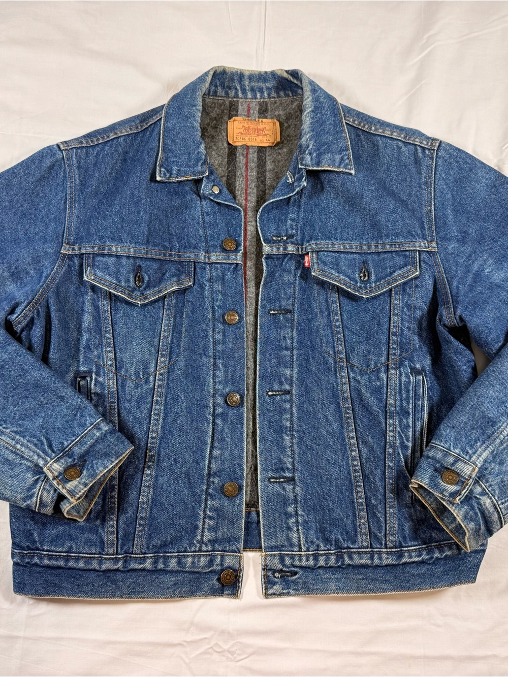 Levi's Men's Blue Denim Sherpa-Lined Trucker Jacket